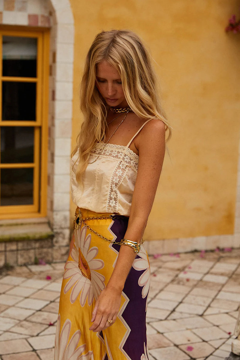 Yesterday Silk + Lace Camisole - Chasing Unicorns