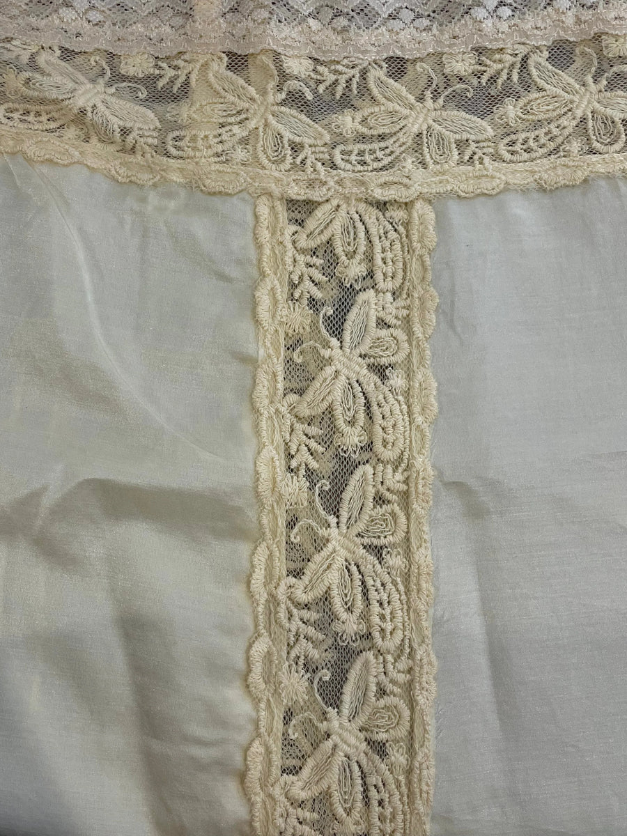 Yesterday Silk + Lace Mini Dress - Chasing Unicorns