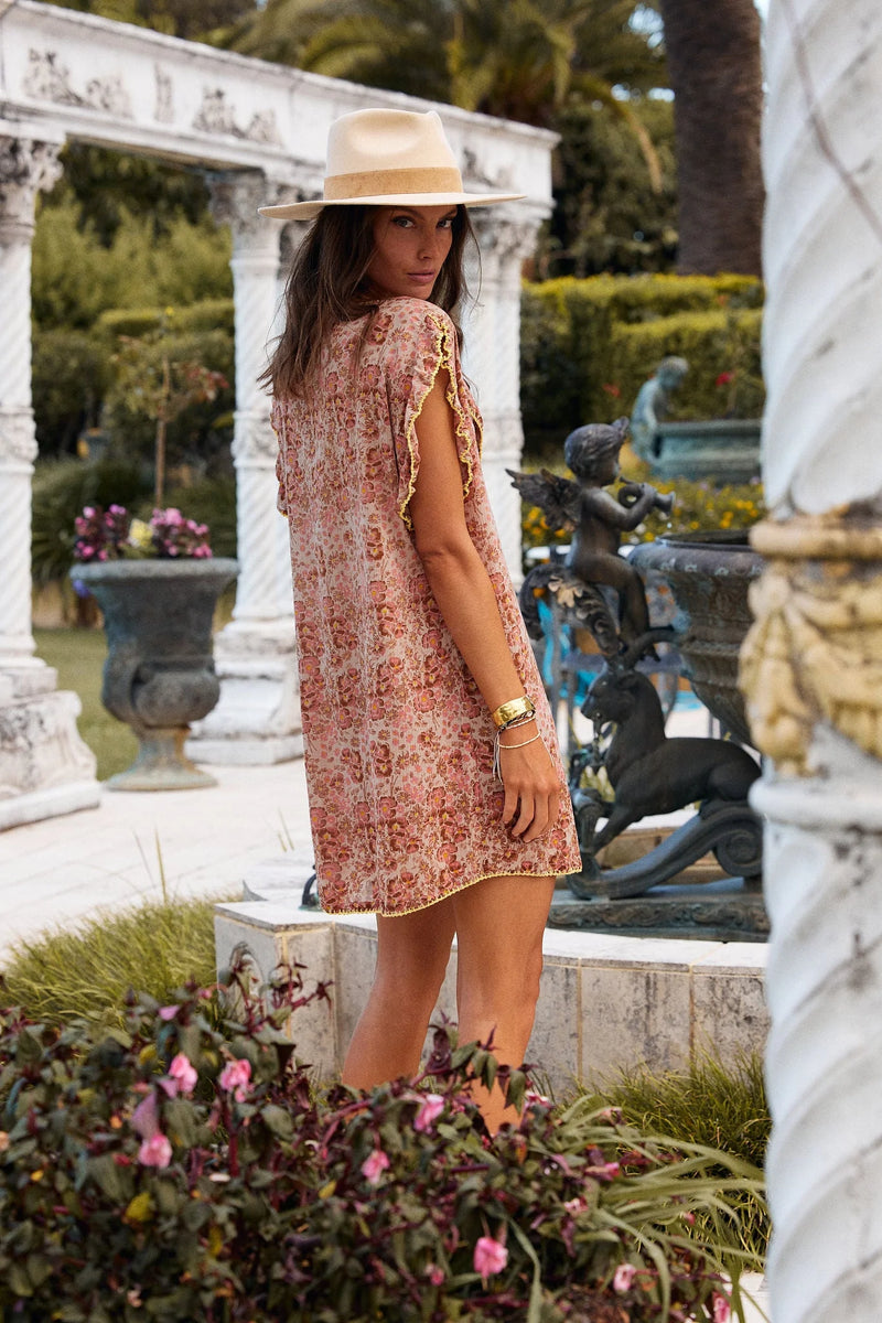 You Can Do Magic Cotton Printed Magic Tunic Dress - golden meadow - Chasing Unicorns