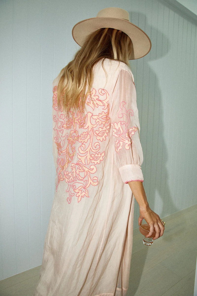 You Really Got Me Silk Appliqué Robe - Chasing Unicorns