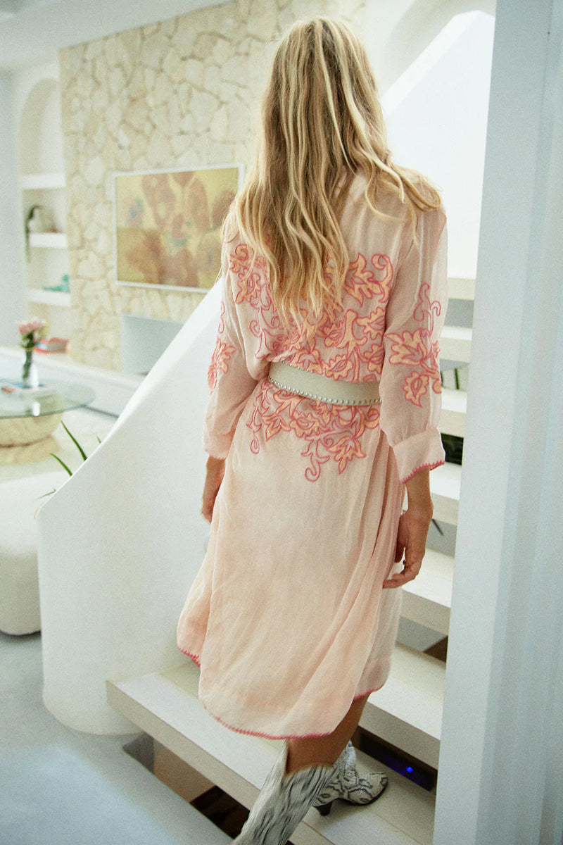 You Really Got Me Silk Appliqué Robe - Chasing Unicorns